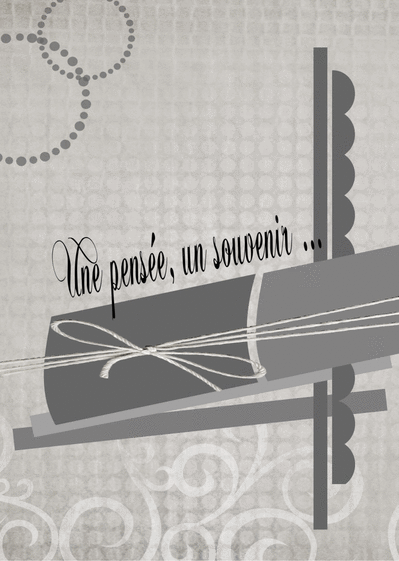 Une pens&eacute;e, un souvenir